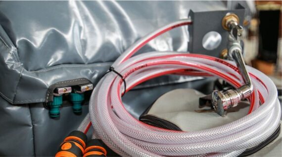 Ingenious water distribution system in the Conqueror Comfort Platinum Edition off-road camper trailer