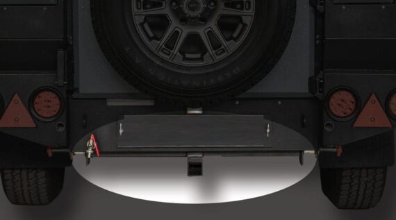 Dedicated recovery points on the Conqueror Comfort Platinum Edition off-road camper trailer